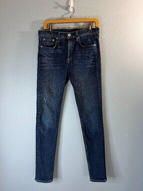 Rag & Bone High Rise Skinny Jeans Dark Wash Indigo Stretch Denim Size 29